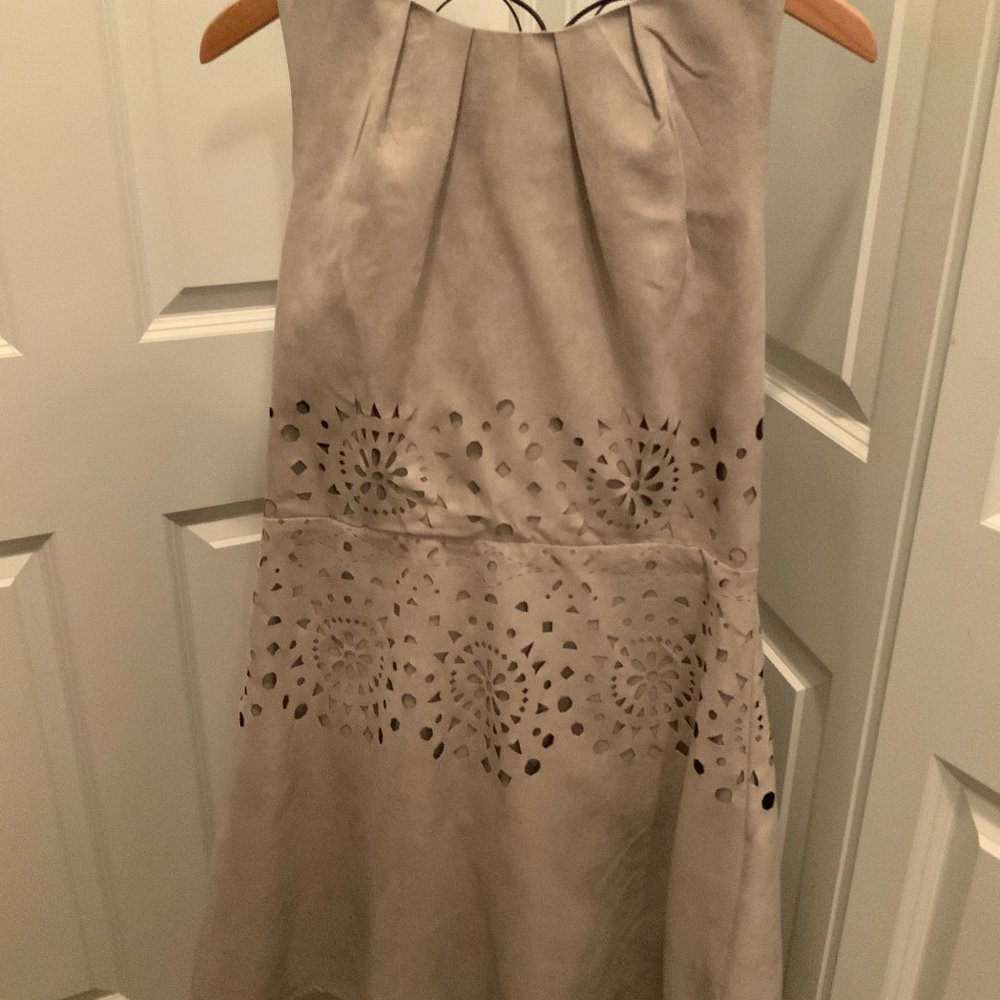 Jessica Simpson Gray Dress Eyelet Trim Sz14 NWT